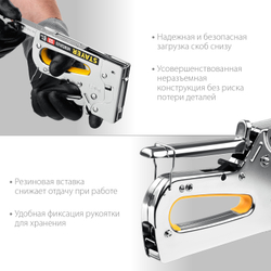 STAYER HERCULES-53, тип 53 (A/10/JT21) 23GA (6 - 14 мм)/13/300, стальной рессорный степлер, Professional (31519)