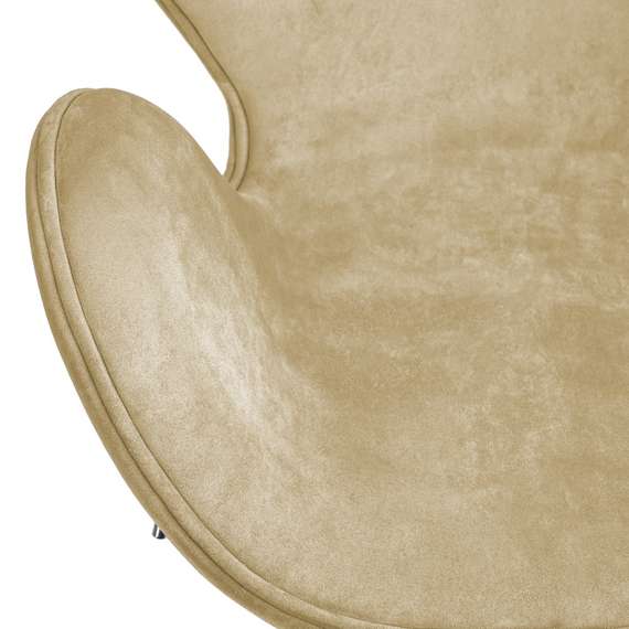 Кресло Swan, карамельная искусственная замша