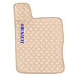 Ковры RENAULT T (автомат) (экокожа, бежевый, бежевый кант, синяя вышивка)