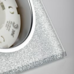 Светильник встраиваемый cо светодиодной подсветкой ЭРА DK LD50 CH/SHSL под лампу GX53 хром/серебро | Встраиваемые LED светильники