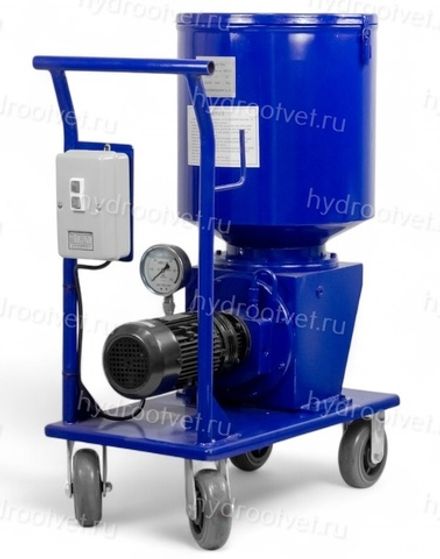 DRBZ8-P365Z - Станция смазки электрическая для двухлинейных систем, рабочее давление до 400 бар, подача 365 мл/мин, мощность двигателя 1,5 кВт, объем бака 60 литров; тип станции - Станция на тележке одиночная