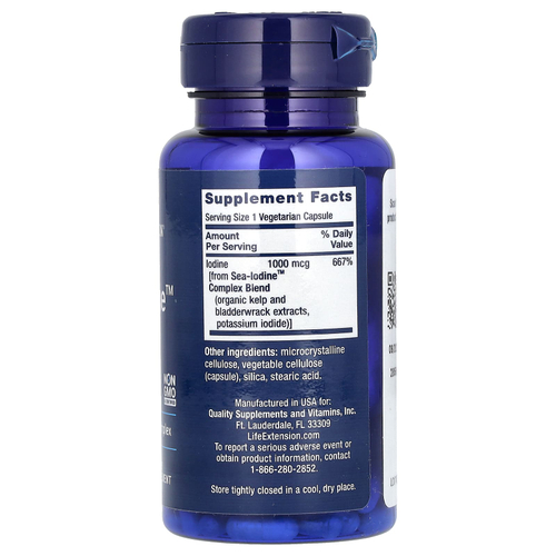 Life Extension, Sea-Iodine, 1000 мкг, 60 вегетарианских капсул