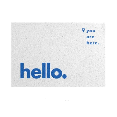 Коврик Hello придверный, белый