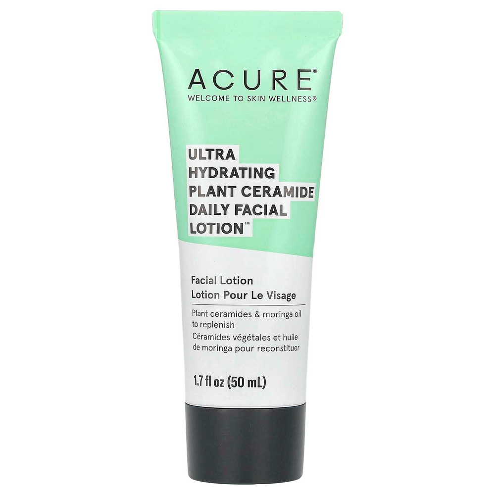 ACURE, Ultra Hydrating Plant Ceramide Daily Facial Lotion, ультраувлажняющий лосьон для лица с растительными керамидами для ежедневного ухода, 50 мл (1,7 жидк. унции)