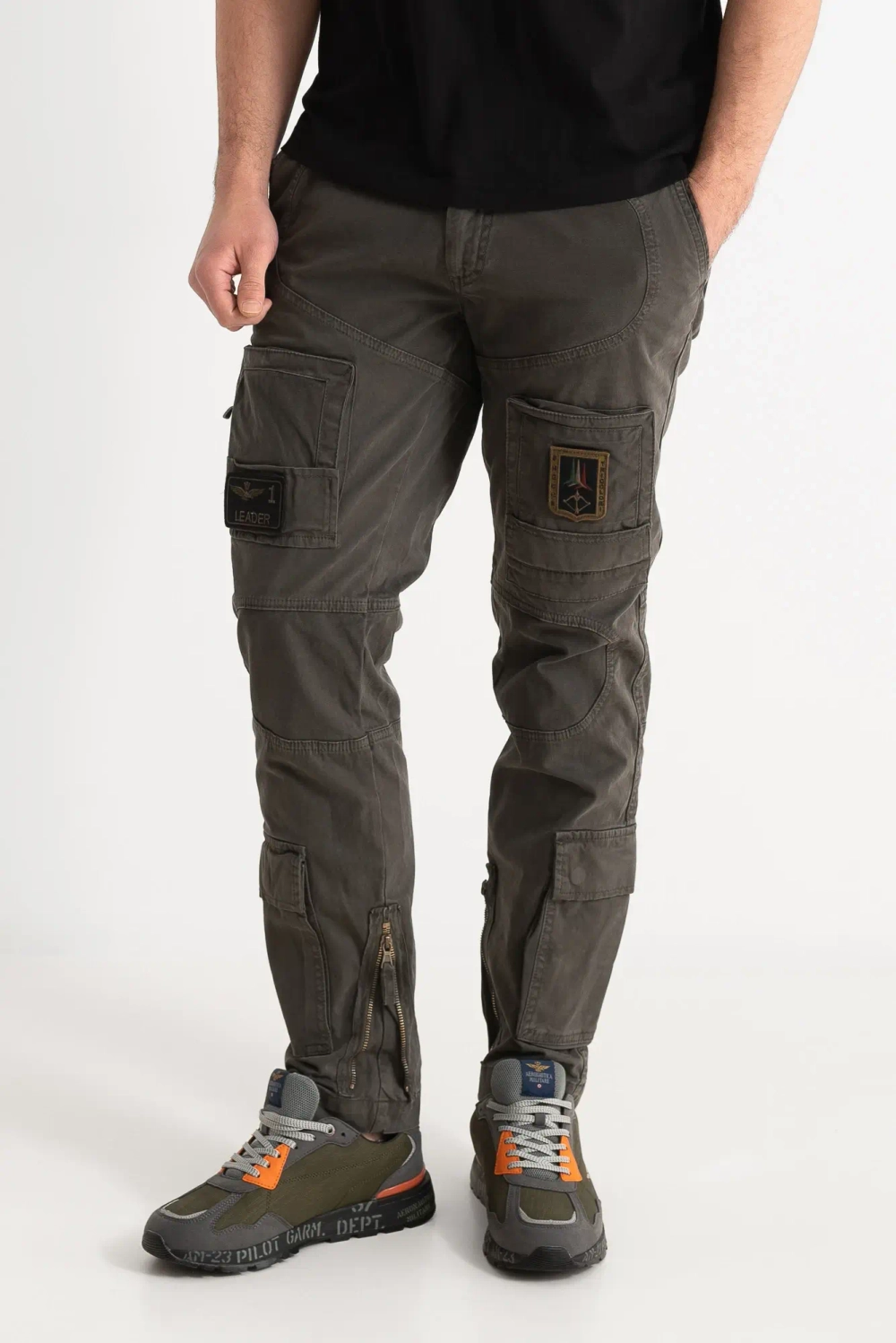 Брюки карго муж. AERONAUTICA 1557 Anti-G коричнево-зеленый