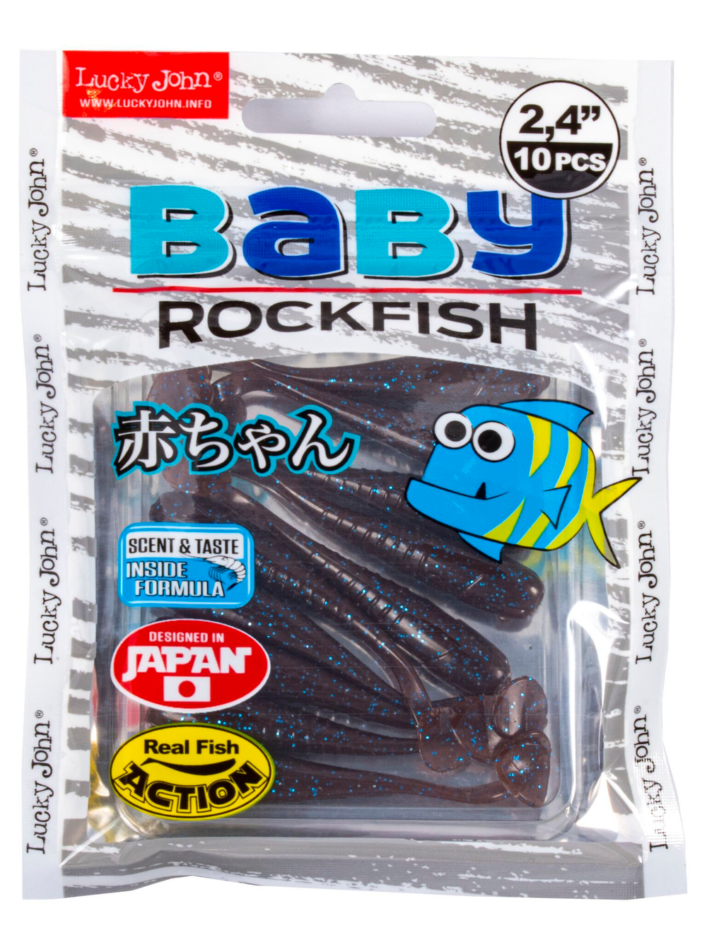 Виброхвосты съедобные искусственные LJ Pro Series BABY ROCKFISH 2,4in (06.10)/S19 10шт.
