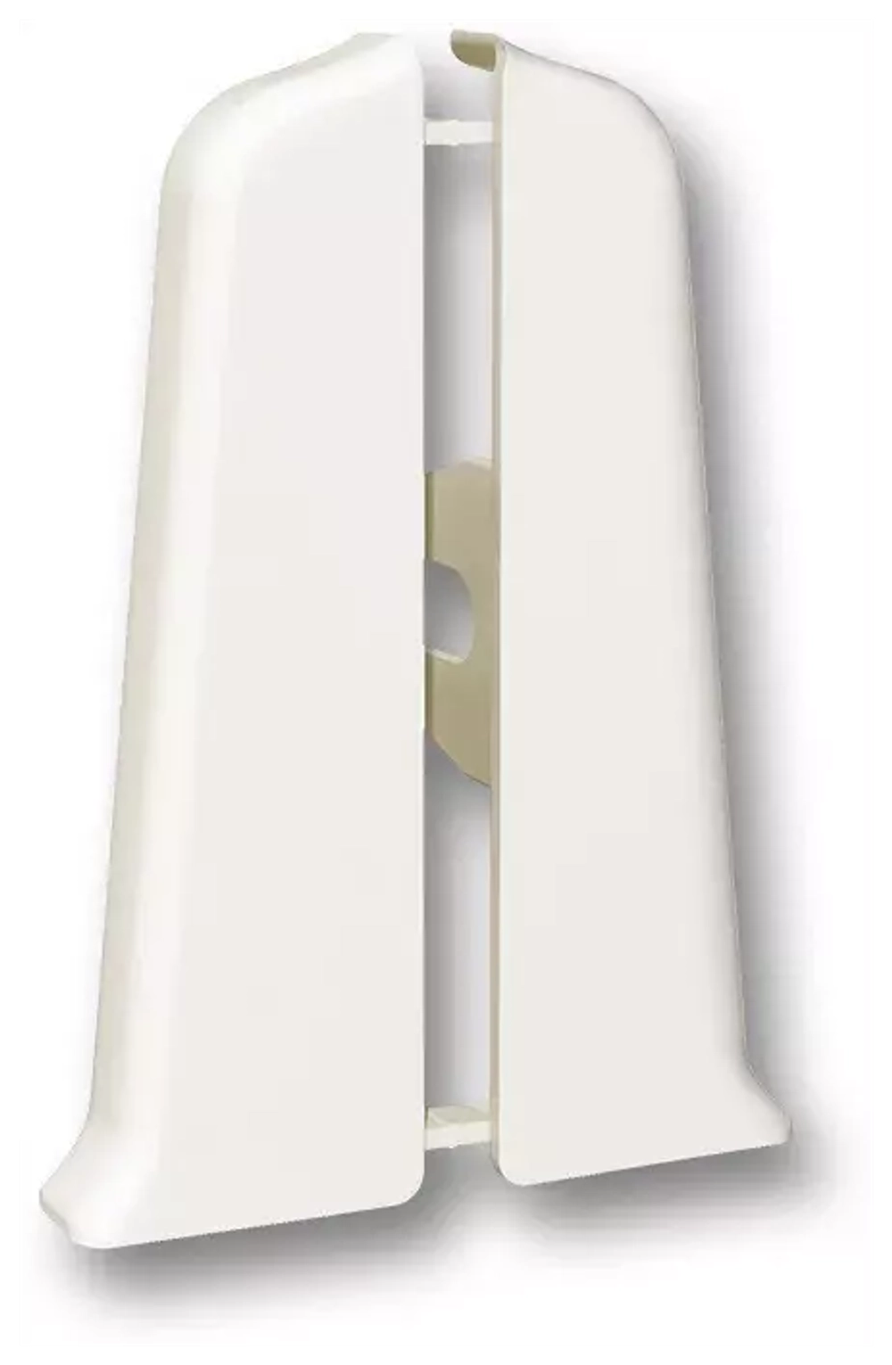 Торцевые (пара) для плинтуса 55мм "Деконика", 033 Кремово-белый