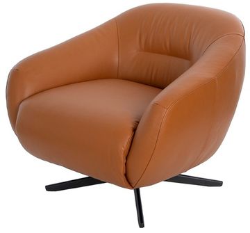 Кресло вращающееся 5183 из коричневой кожи Испания