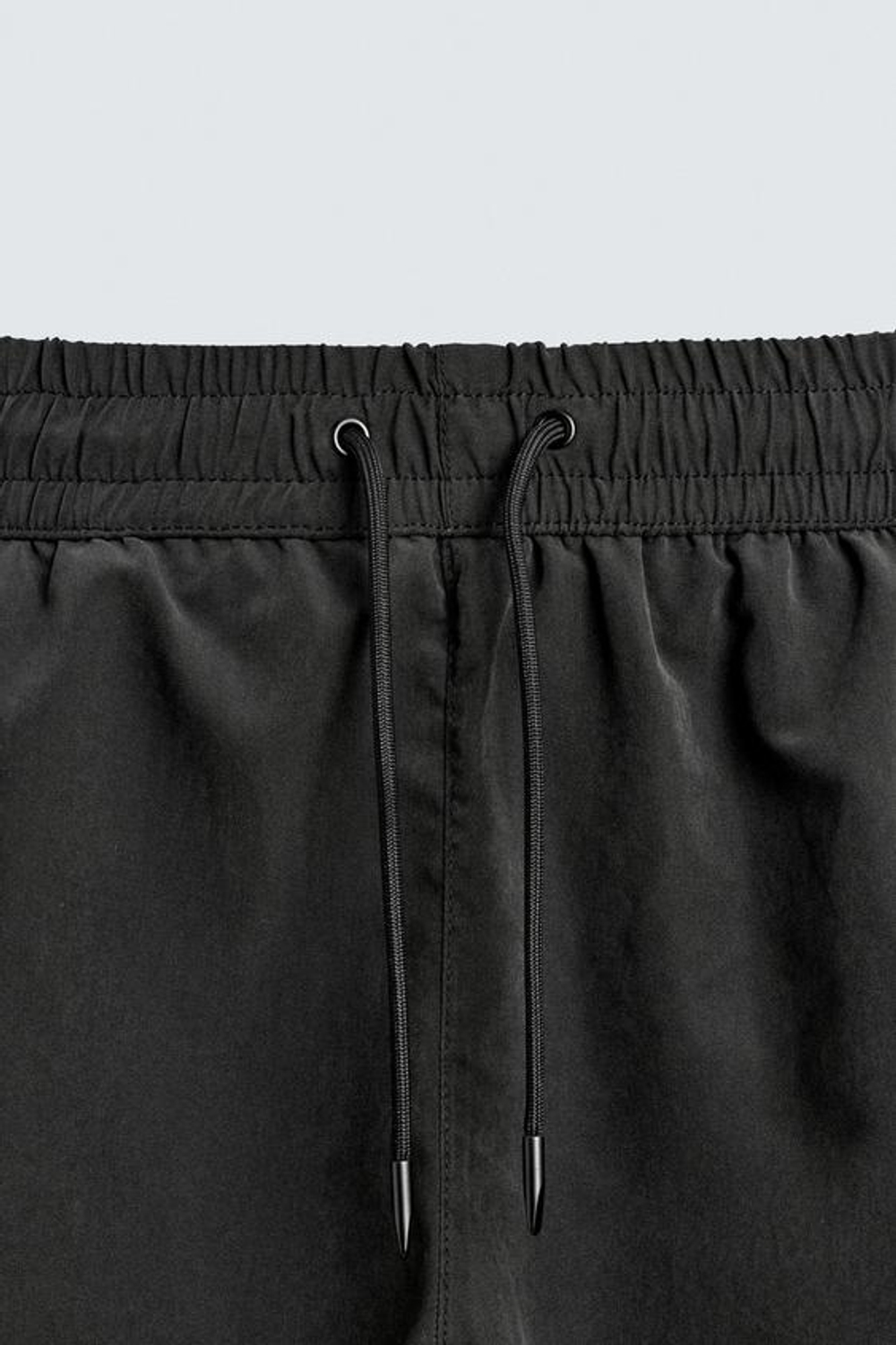 ZARA ДЛИННЫЕ ПЛАВКИ ИЗ МЯГКОЙ ТКАНИ, ЧЕРНЫЙ
