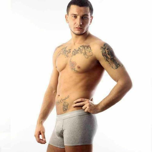 Мужские трусы хипсы серые с серой резинкой Calvin Klein 365 Grey Boxer