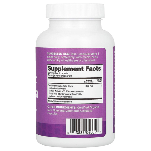 NB Pure, Органическое алоэ вера, 300 мг, 30 капсул