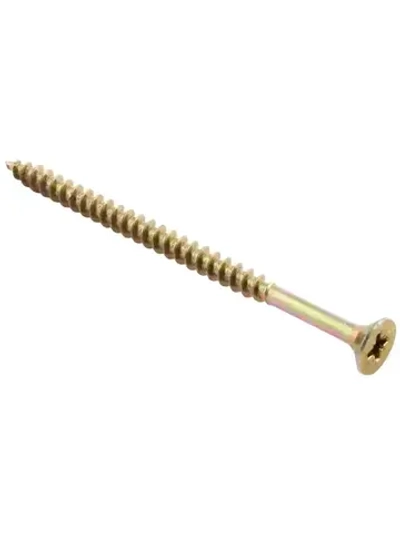 Саморезы желтые 4,2х90 мм шурупы по дереву цинк 100шт