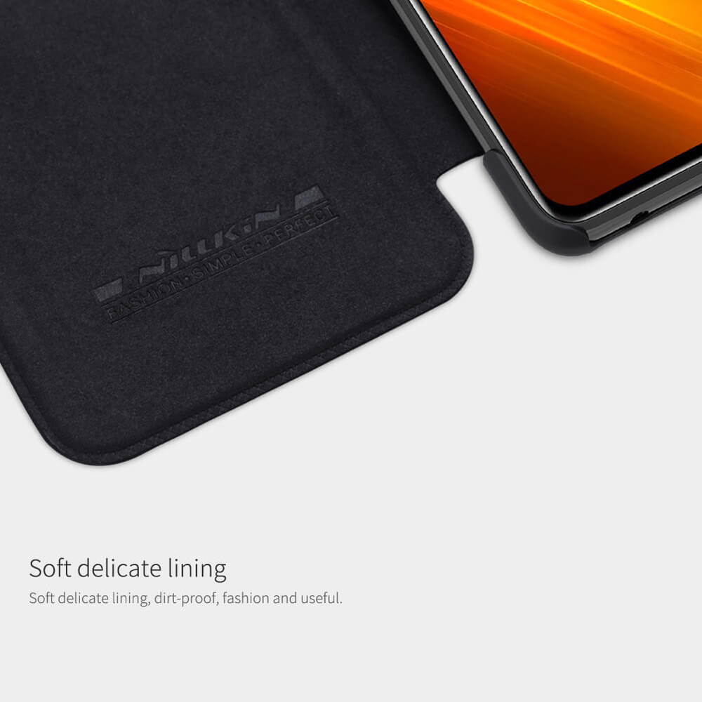 Кожаный чехол-книжка Nillkin Leather Qin для Xiaomi Poco X3 NFC / X3 Pro