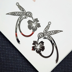 Подвеска колибри, сталь, 38×32мм, штучно