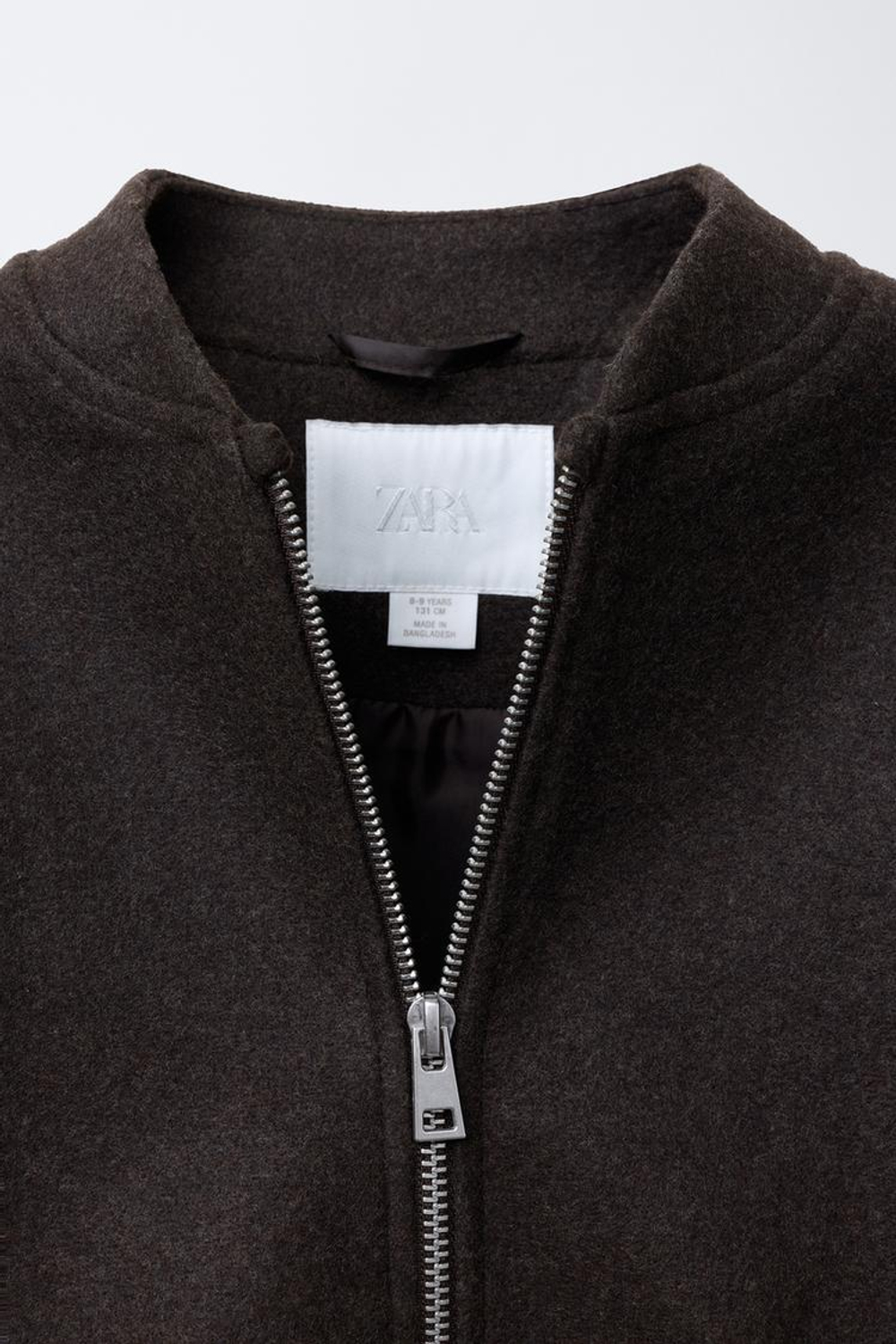 ZARA МЯГКАЯ КУРТКА-БОМБЕР, КОРИЧНЕВЫЙ