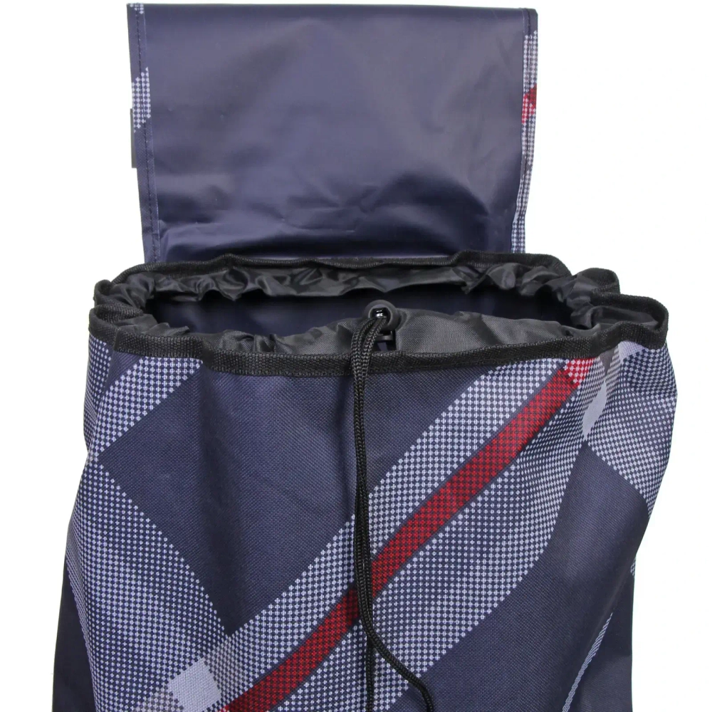 Тележка хозяйственная с сумкой (93*40*30см, колеса 15см,грузоподъемность до 40 кг) синяя