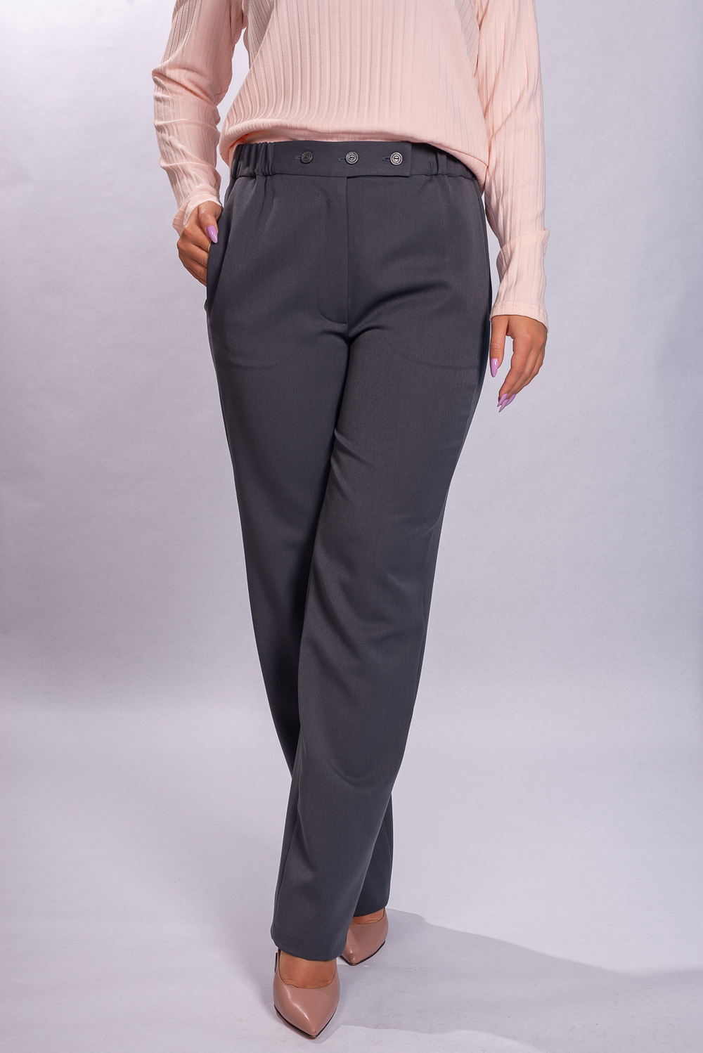 Брюки зауженные 2949ШПА, серый #88С022949ШП