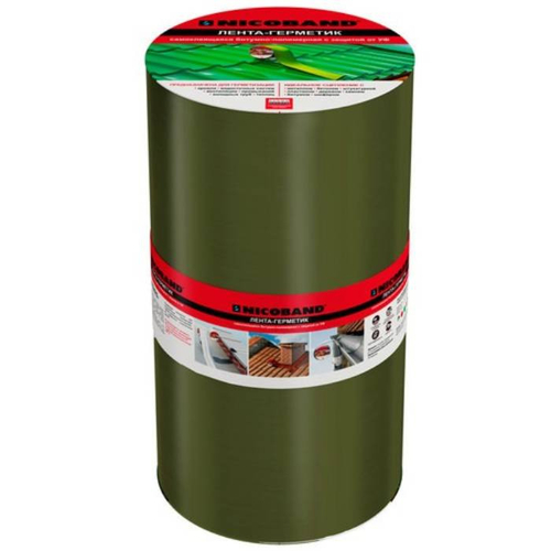 Лента герметизирующая Nicoband самоклеящаяся зеленая 10000х300 мм