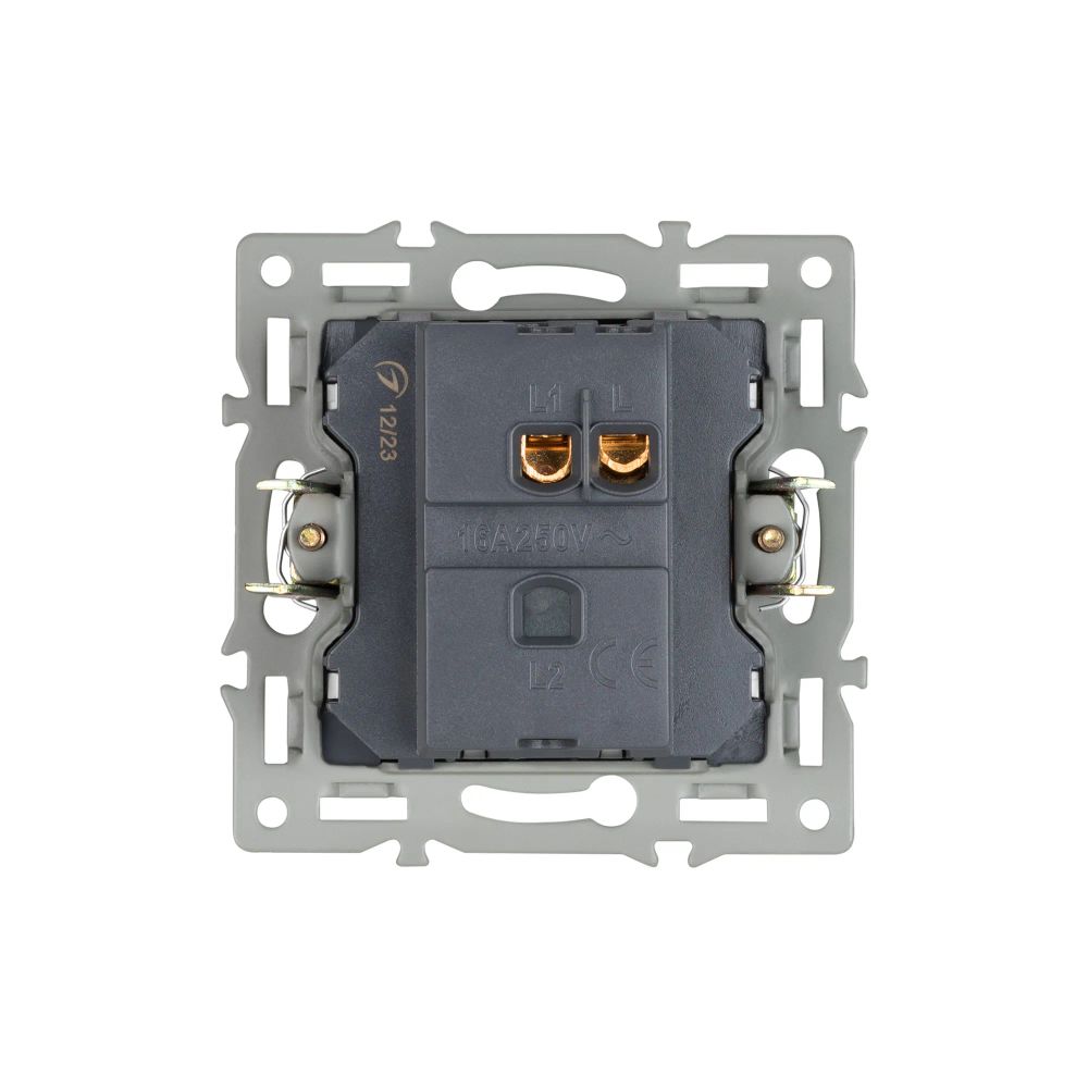 Механизм выключателя одноклавишный непроходной SWT-MK01-PL-WH (250V, 16A) (Arlight, -) 043710