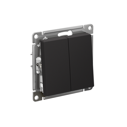 Выключатель 2-кл. СП AtlasDesign 10А IP20 (сх. 5) 10AX механизм карбон SE ATN001051