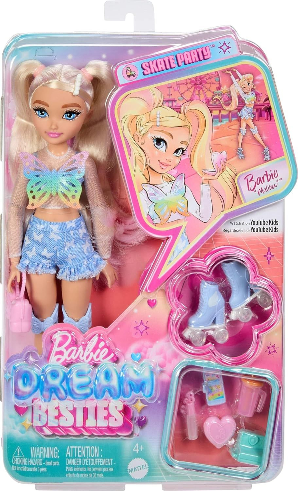 Кукла Barbie Dream Besties Малибу на роликах