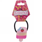 Резинка для волос 1 шт детская «Juiciness- Мороженое», микс 6 цветов, d- 4 см