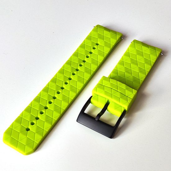 Ремешок Ranger 24 мм для Suunto 9 Baro, Suunto 7, Suunto Spartan Sport силиконовый быстросъемный (Лайм)