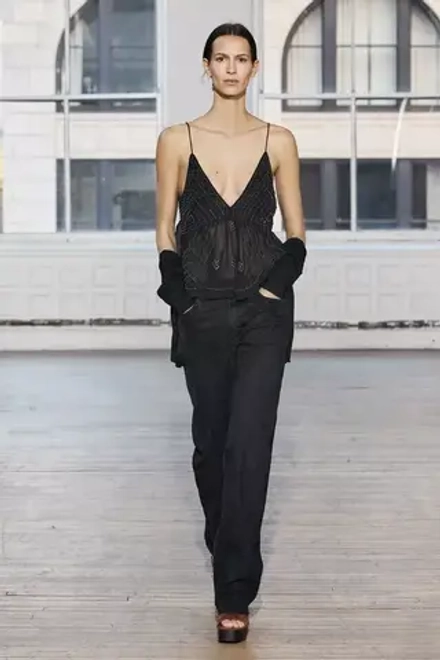 ZARA ТОП С БИСЕРОМ — ZW COLLECTION, ЧЕРНЫЙ