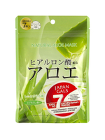 Japan Gals Курс тканевых масок увлажнение и питание  с алоэ 7 шт