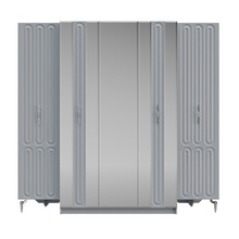 Шкаф 5 двер "Галакси" серая серебро