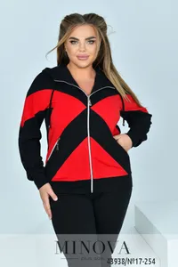 Костюм 17-254-черный-красный Minova