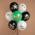 Воздушные шары "23 Февраля, С Днем Защитника!" 30 см с гелием и обработкой