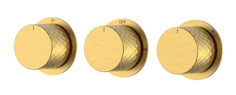 Смеситель встроенный STICK DIAMOND MATT GOLD 3-х проходной