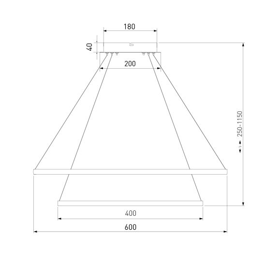 90264/2 / подвесной светильник / латунь