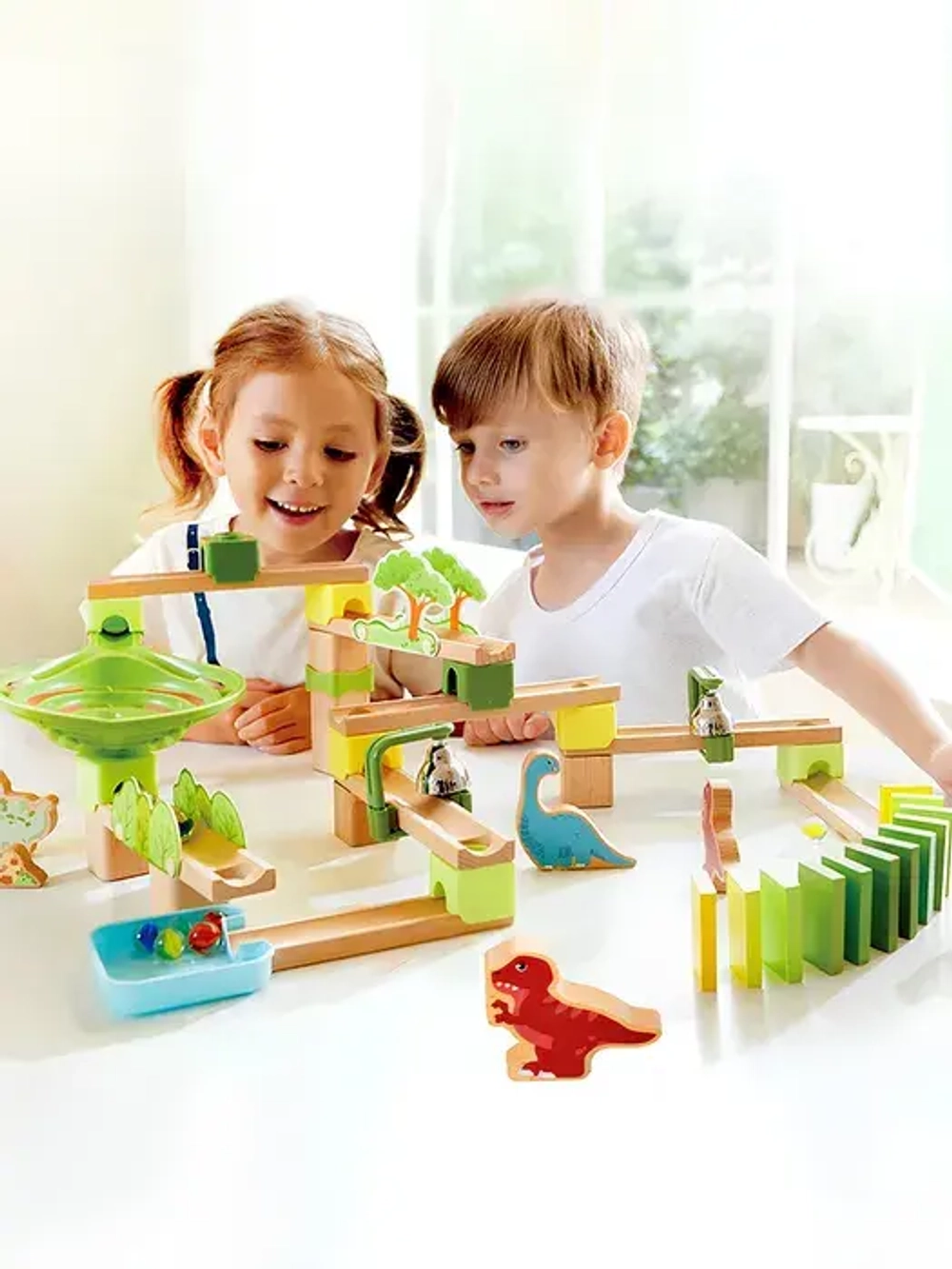 Деревянный консруктор Эффект домино Приключения Динозавров