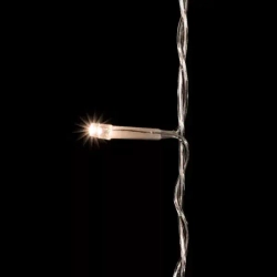 Светодиодный занавес 2*2 м., 400 теплых белых LED ламп, мерцание, облегченный, прозрачный провод ПВХ, LTC(PCL400NOTBLW-10-2WW)