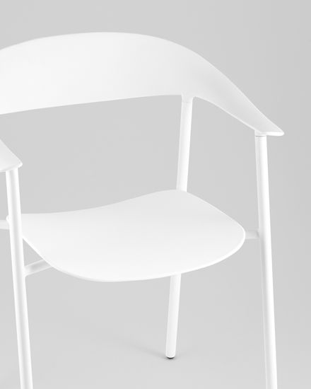 Стул Form White пластик белый c подлокотниками