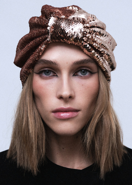 Чалма с золотыми пайетками