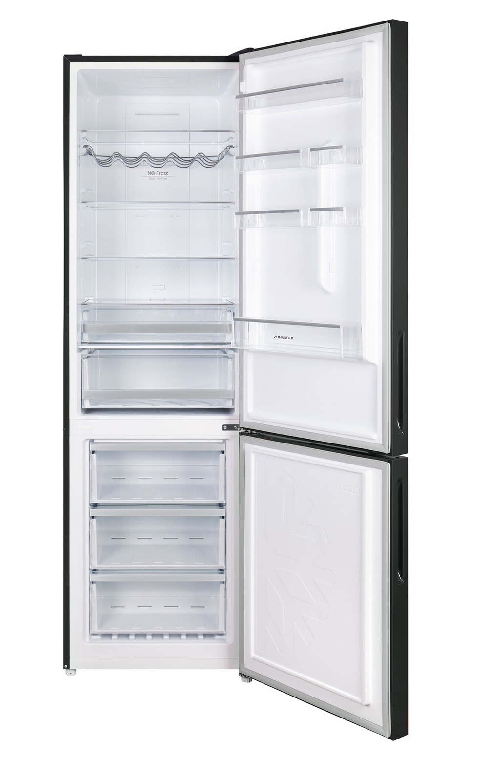 Холодильник MAUNFELD MFF200NFB, черный фото 2