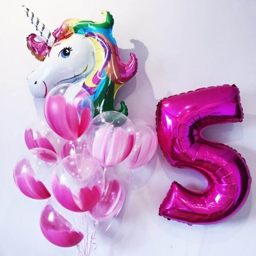 Композиция из шаров «Радужный Единорог»