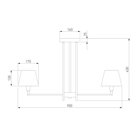 60125/8 / потолочный светильник / хром