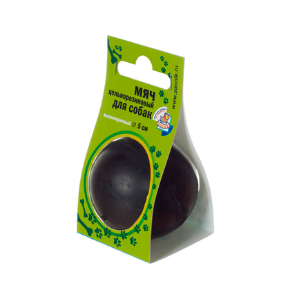 Игрушка для собак Зооник  "Мяч Цельнорезиновый", 5 см