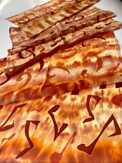 Шарф ручной работы из натурального шелка (3)