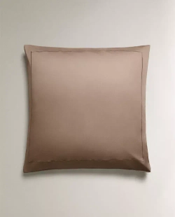 ZARA HOME (300 НИТЕЙ) НАВОЛОЧКА ИЗ ХЛОПКА, КОРИЧНЕВЫЙ