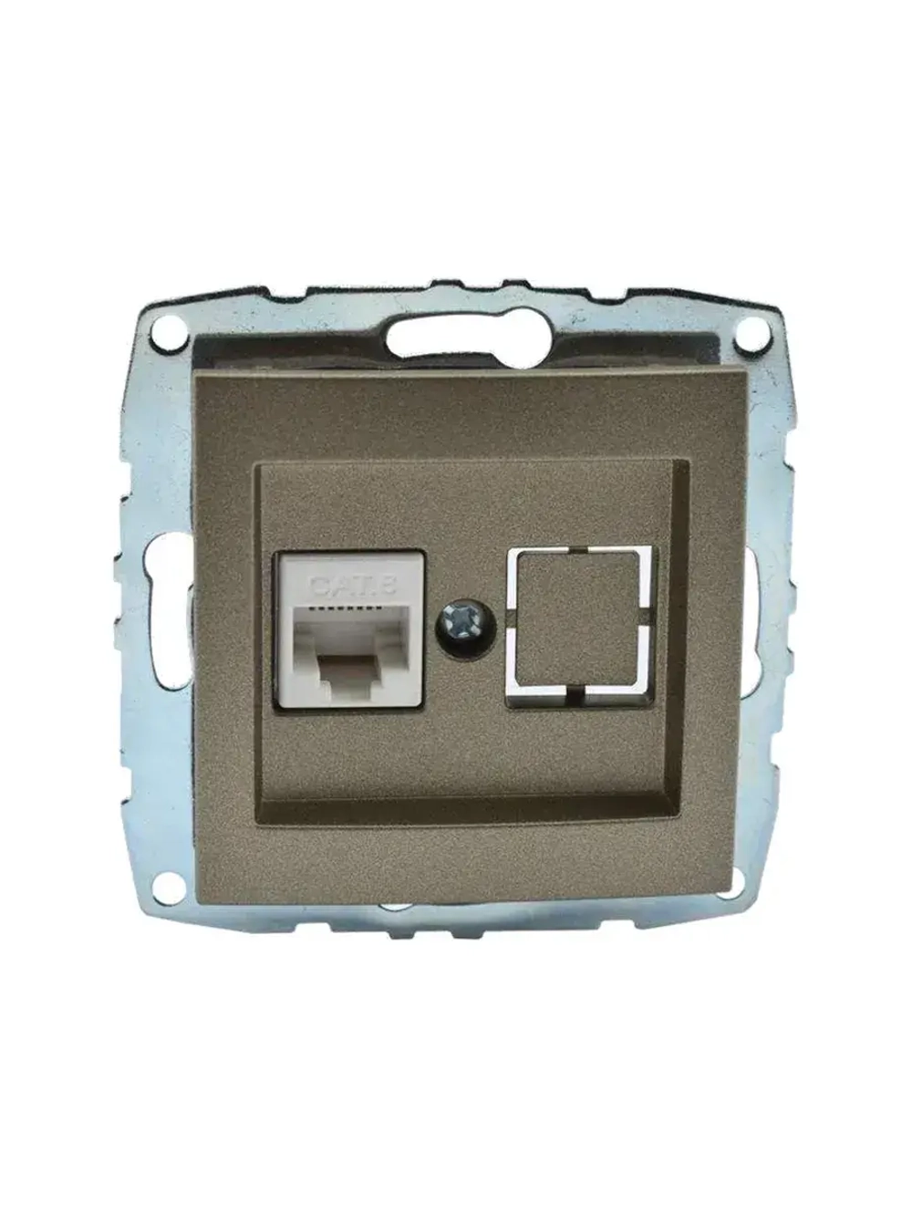 Розетка компьютерная Rj45 Бронза