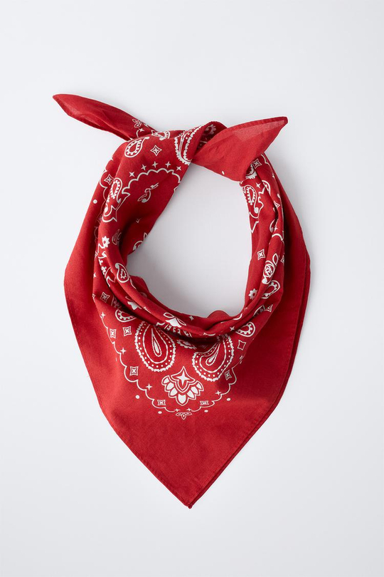 ZARA БАНДАНА КОВБОЙ, КРАСНЫЙ