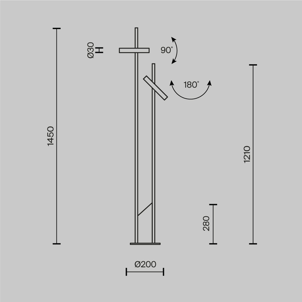 Торшер светодиодный Maytoni Trust MOD460FL-L6BS3K