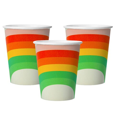 Стаканы бумажные «Радуга», 250 мл, 6 шт