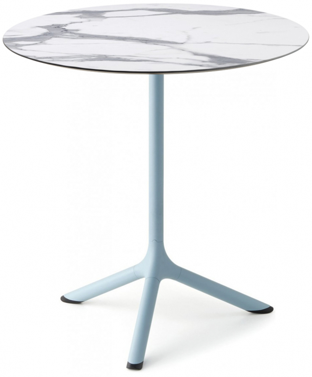 Стол ламинированный обеденный Scab Design Tripe, голубой, белый мрамор Каррара