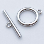 Замок-тоггл, цвет серебро, размер 19*15 мм, цена за 1 шт